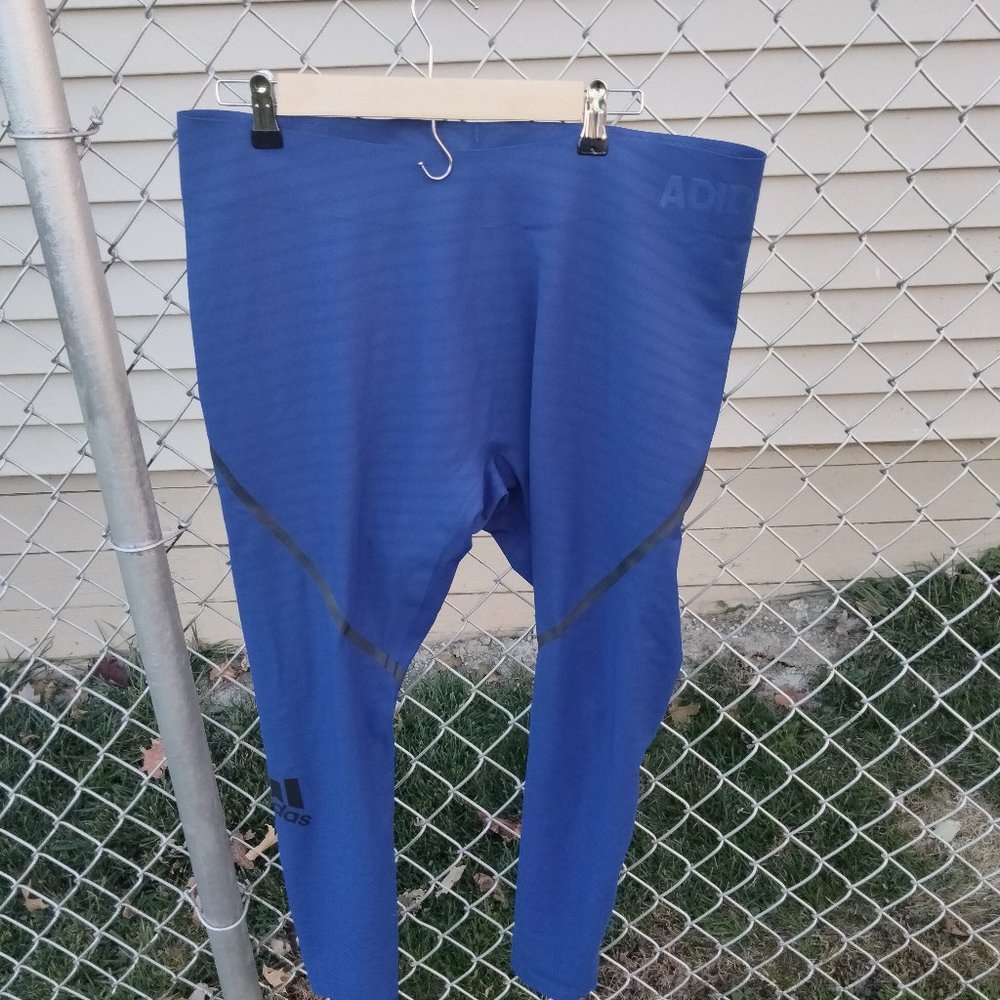 ADIDAS Alphaskin 360 Compression Long Tights Pants Blue Mens 2XL CD7137